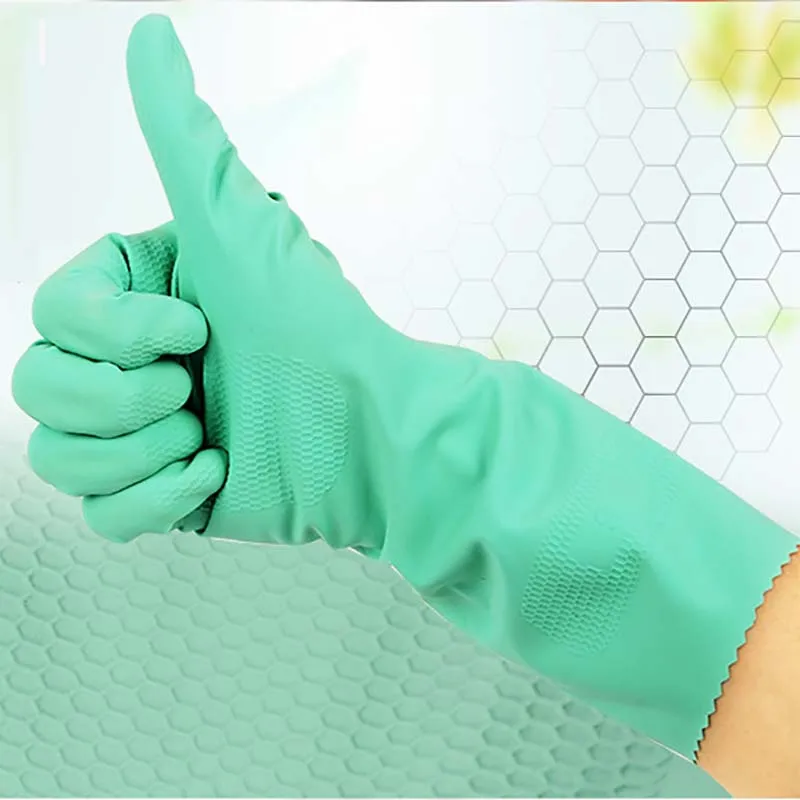 

Waterproof Rubber Finger Gloves Housework Natural Rubber Working Gloves Durable Kitchen Household Laundry Women Cleaning Glove