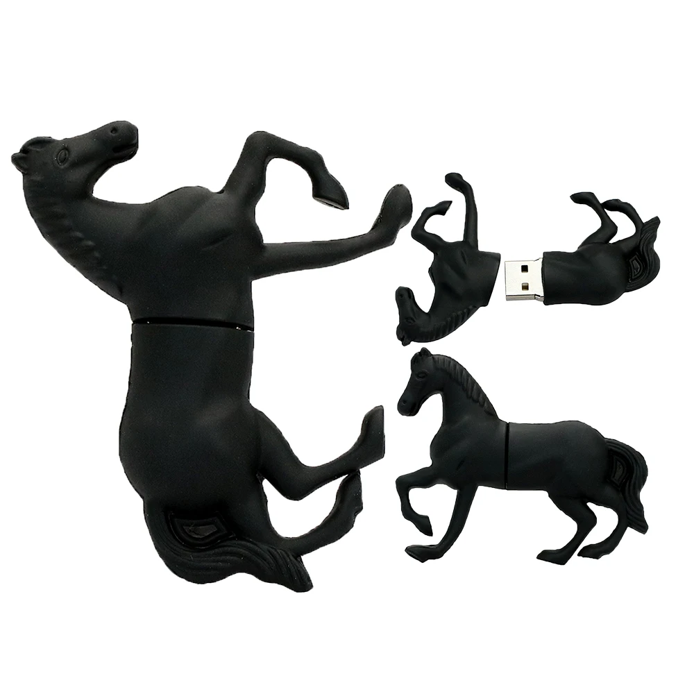 USB флеш-накопитель Black Horse, 128 ГБ, флеш-накопитель, животные, лошадь, 8 ГБ, 16 ГБ, 32 ГБ, 64 ГБ, флеш-карта, флешка, мини u-диск