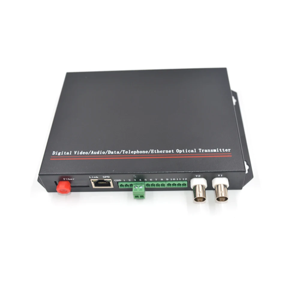 1 Video/10/100Mbps Ethernet /RS485 Data Fiber optic Media Converters for CCTV 