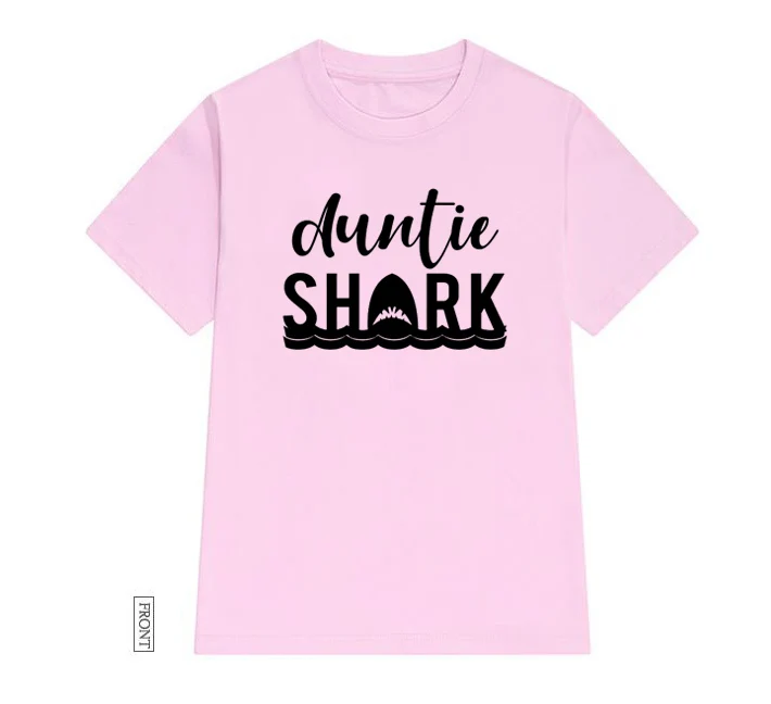 Auntie Shark женская футболка Повседневная хлопковая хипстерская забавная Футболка