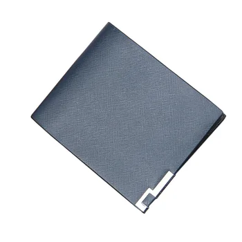 

New casual men's wallet Short vertical locomotive British casual multi-function card bag buckle triangle folding WB110