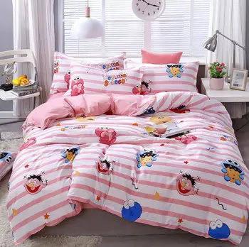 

Bedding Sets Geometric Pattern Bed Sheet Children Student Dormitory Bed Linings Cartoon 3/4pcs Pillowcases Cover Set 2019