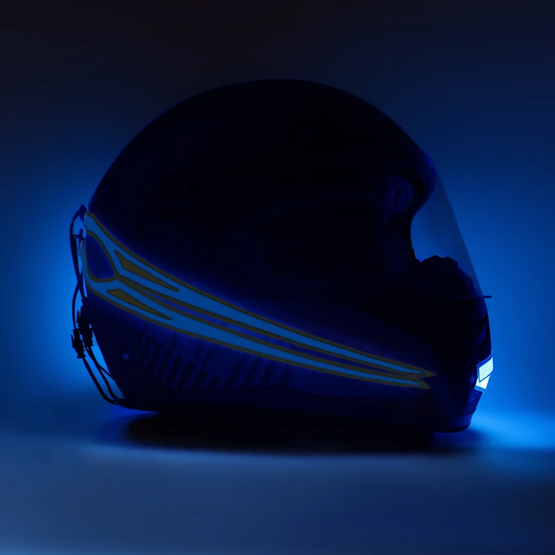 Nordson Motorcycle Helmet Light Night Riding Signal Waterproof LED Light Flashing Luminous Stripe Modified Helmet Sticker Signal