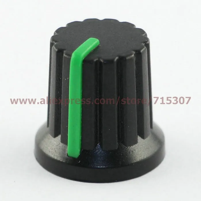 potentiometer knob 15x15.2x6 green strip