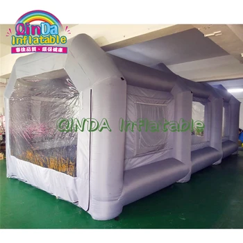 Buy Customized Inflatable Paint Booth With Doors, Blower And Windows Grey Inflatable Spray Paint Booth For Car