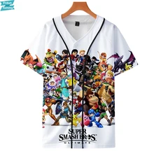 Супер Smash Bros. Конечная 3D печатная Бейсбольная Футболка женская/Мужская модная летняя футболка с коротким рукавом Повседневная Уличная одежда