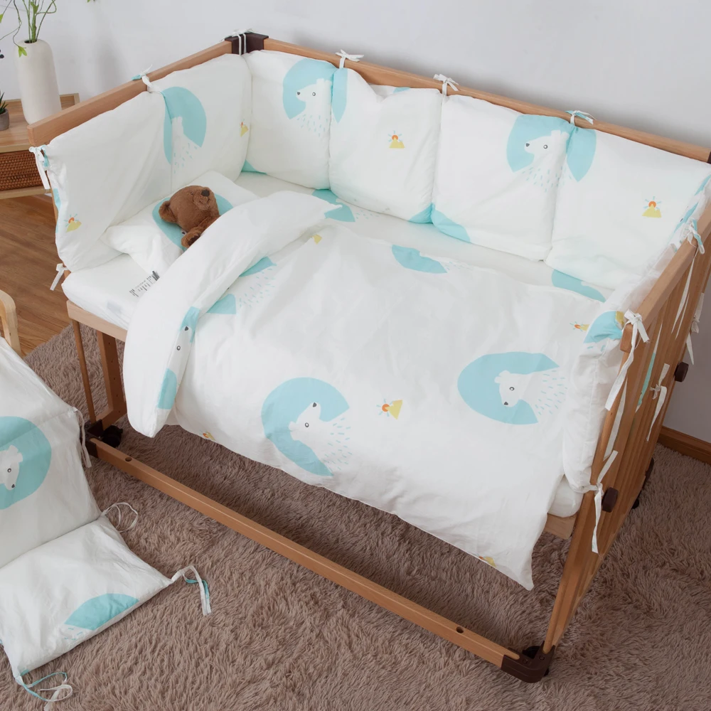 

Baby Bumper Bedding Set Baby Sleeping Safe Soft Infant Newborns Protector Bumper Cushion Pillow Cartoon Bear Bed Bumper New 2019