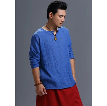 

Summer fashion high quality India thin pure cotton breathable men's casual shirt long sleeve men's shirts loose men shirt