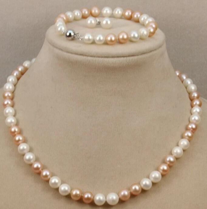 

hot sell new - shitou 00676 Sets AA 7-8mm 8-9mm Polychrome FreshWater Pearl Necklace Bracelets Earrings can choose
