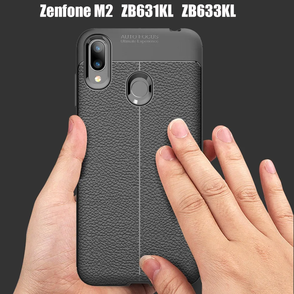 

Zenfone Max M2 ZB633KL Cover Shockproof Leather Design Soft Matte Case For ASUS Zenfone Max Pro M2 ZB631KL Full Protective Armor