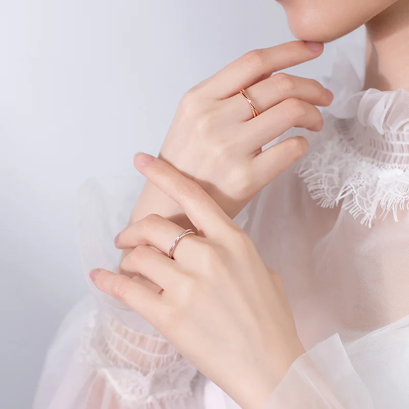 Trustdavis 925 пробы серебряное круглое сердце квадратный крест с CZ открытый палец кольцо для женщин девочек ювелирные изделия из стерлингового серебра DA447