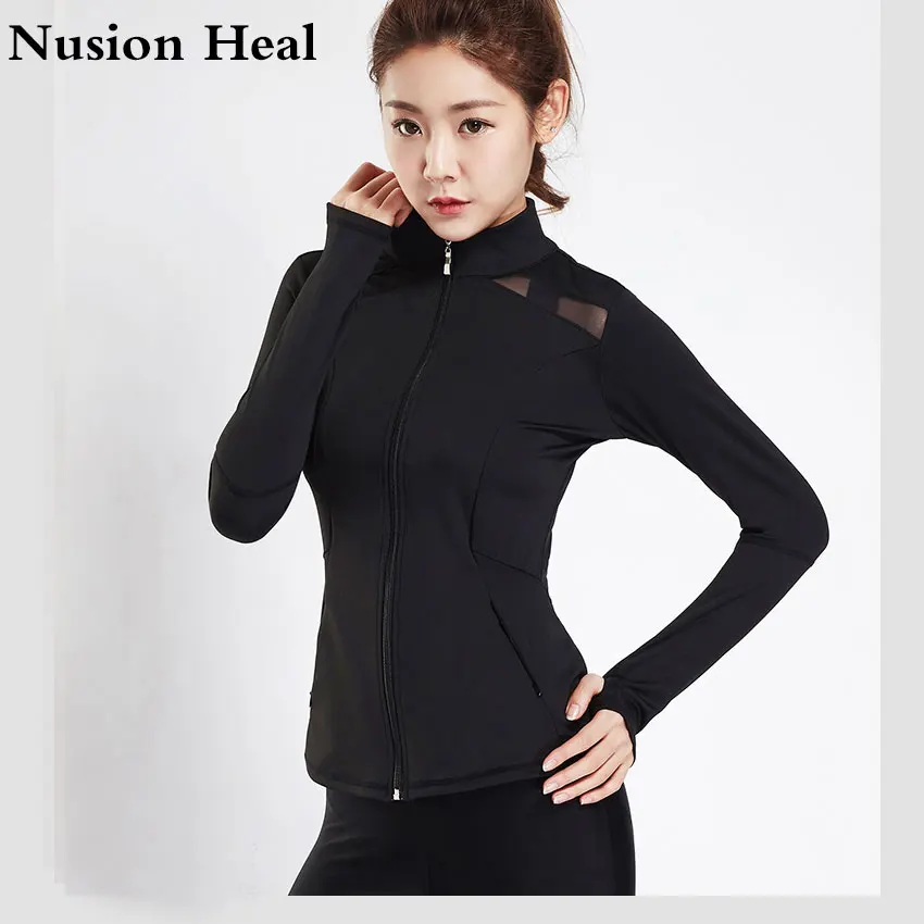 

Women Sports Jackets Running Zipper Hooded Jackets Sports Long-sleeved Coats Fitness Yoga Workout Outerwear for Woman Clothing