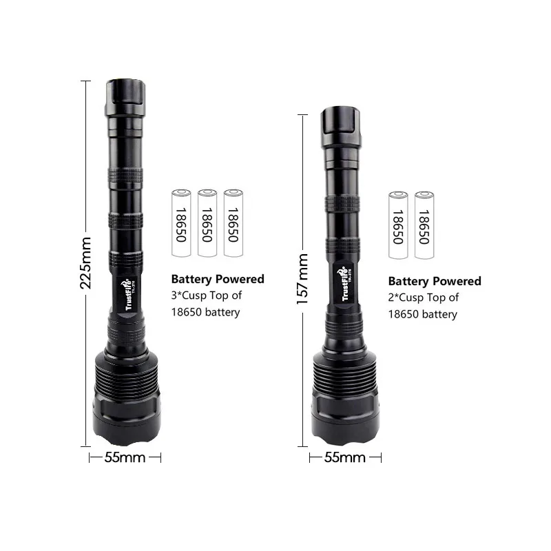 TrustFire 3xcree XM-L2 U3 3800LM 5-режимный светодиодный фонарик(2x18650/3x18650