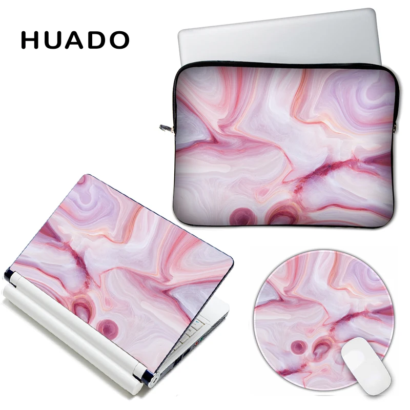 Marble Design Laptop Bag Skin Mouse Pad 3 in 1 Protector for Lenovo HP Asus Macbook Xiaomi 13.3 15