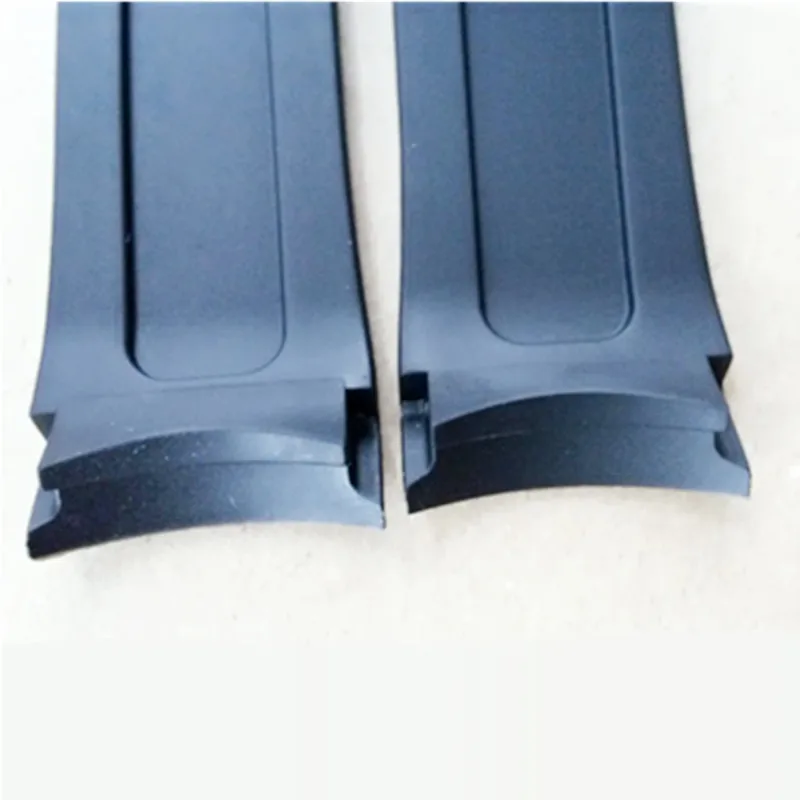 

24mm Silicone Rubber Watchband Arc Strap + Tool Replacement Watch Band Stainless Steel Buckle Strap Resin Wrist Bracelet Black