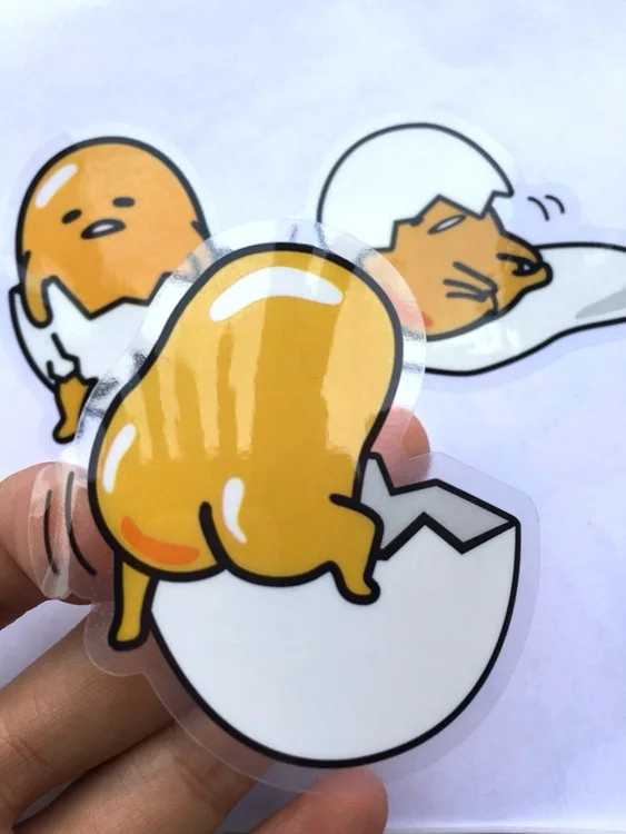 40 шт./4 компл. 6*6 см ПВХ наклейка Gudetama японский мультфильм татуировки звезды для путешествий модель наклейка на Окно чемодан d22