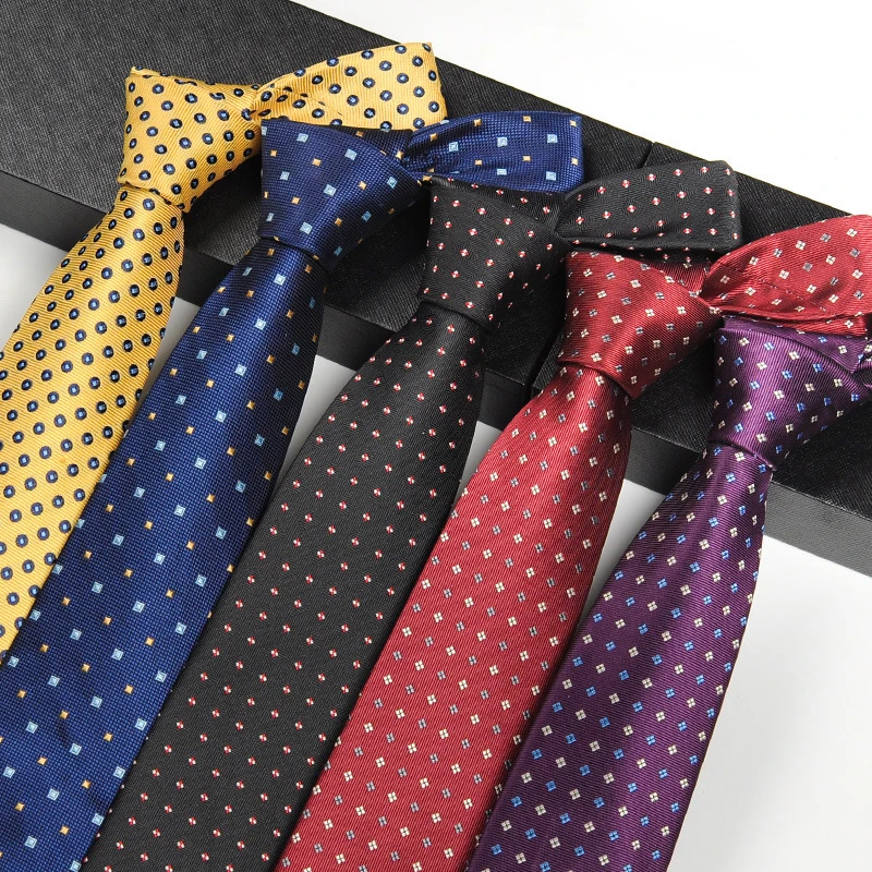 Cravate de luxe tissée en Jacquard pour hommes | 8cm, à la mode, modèle  Floral avec points, pour robe formelle, cadeaux de fête, mariage |  AliExpress