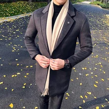 Мужская деловая в Англии ветровка куртка длинный тренд пальто джентльмен стиль мужская деловая Повседневная ветровка