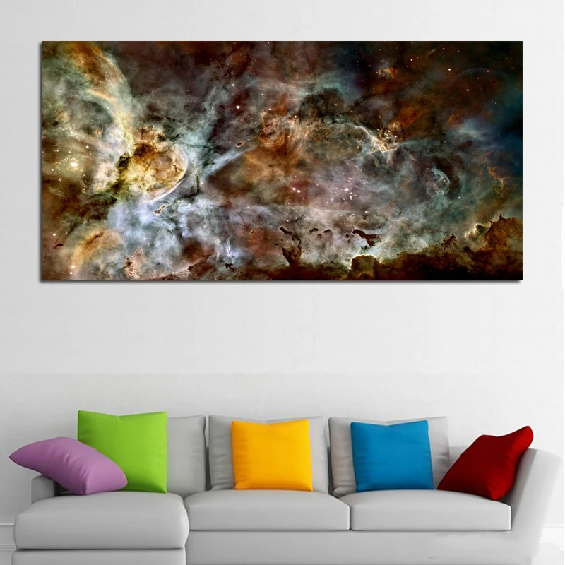 

Canvas Paintings Star Clouds Space Pictures For Living Room Modern Nebula Huge Size Poster Print Art Decorative Pictures
