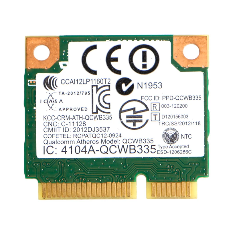 Intel Qualcomm Atheros QCWB335 와이파이 미니 무선 카드 CN-0C3Y4J Dell DW1705