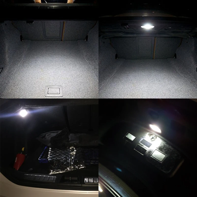 24 Led интерьерный светильник для ног, багажный багажник, багажник, бардачок, лампа белого цвета для BMW E90 E92 E66 E61 E39 E60 E38, автомобильный стиль