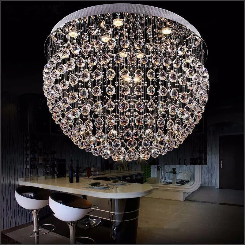 K9 хрустальная люстра светильник потолочный LED круглая форма подвесная Подвесная