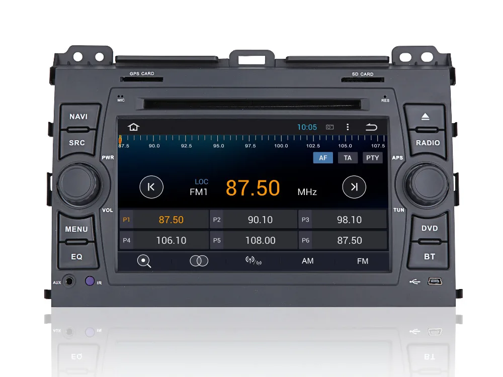 Best Android 8.1 Quad core 2G RAM Car DVD Player for Toyota Land Cruiser Prado 2004-2009 Car GPS Navigation system Radio BT Stereo 2