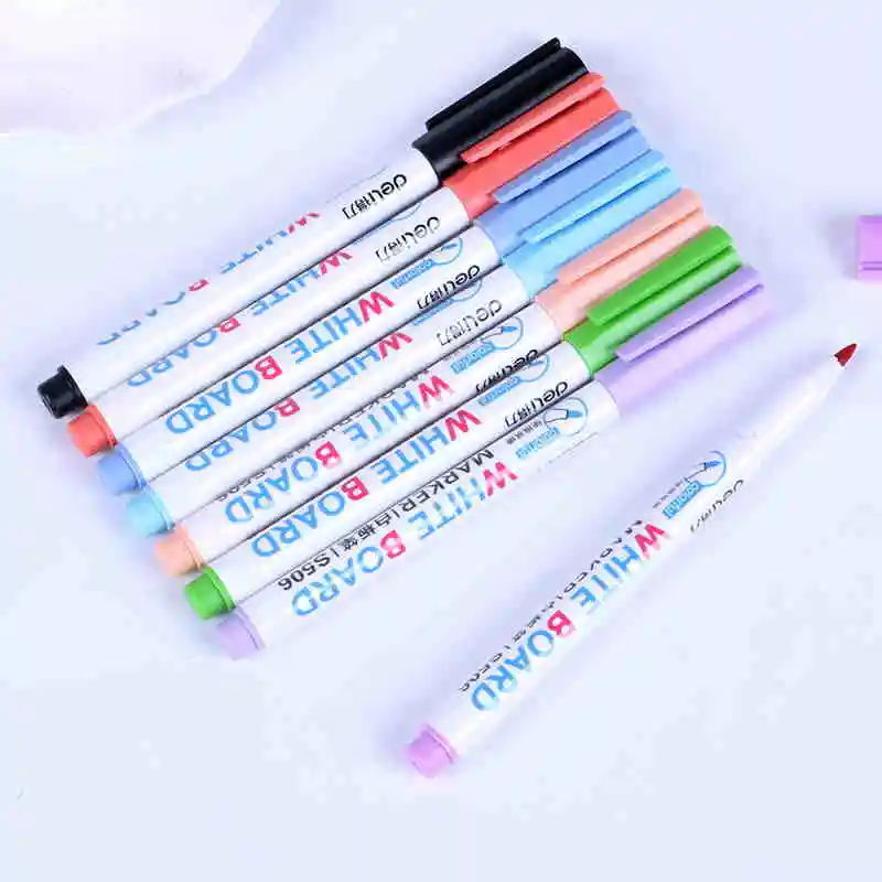 

12 color White board Marker Erasable pen for Whiteboard glass metal ceramic Drawing Stationery Office accessories Canetas FB759