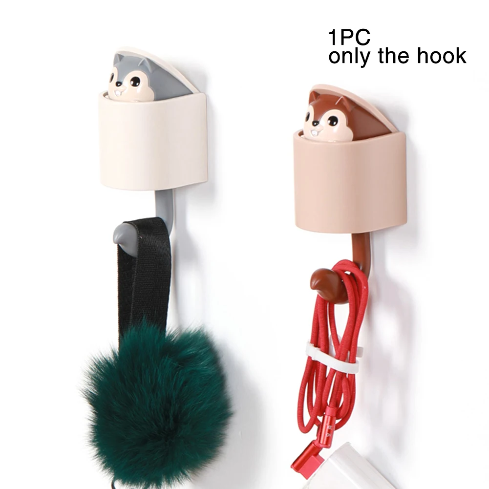 الحمام هدية المنزل المطبخ Outstretch السنجاب جدار هوك ABS تخزين شماعة معطف مفتاح حامل اكسسوارات لطيف شنقا الديكور