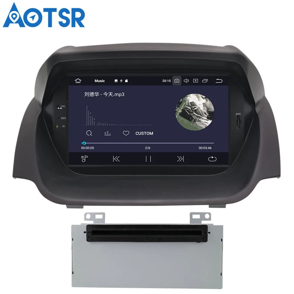 Top Android 9.0 8 core Car DVD CD player GPS Navigation For Ford Fiesta 2013 2014 2015 2016 Multimedia system radio Auto Stereo 32GB 9
