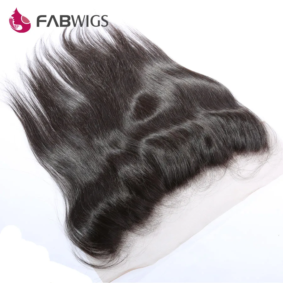 

Fabwigs Brazilian Virgin Hair Lace Frontal Closure with Baby Hair Brazilian Straight 13x4 Ear to Ear Lace Frontal Bleached Knots