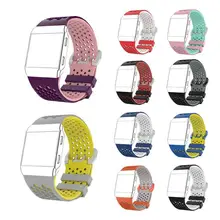 Alloyseed Adjustable Replacement Silicone Sport Watch Bands Bracelet for Fitbit Ionic Smart Watch Female Male Size S L