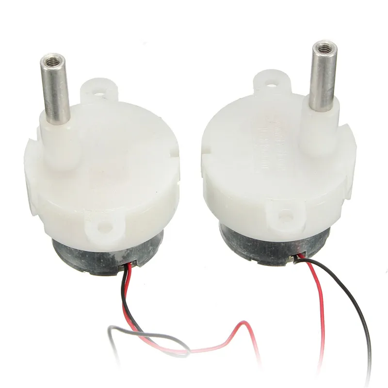 

2pcs DC 5V 6V 9V 12V Worm Gear Motor Long Shaft Gear Motor Low Speed 5-12 RPM