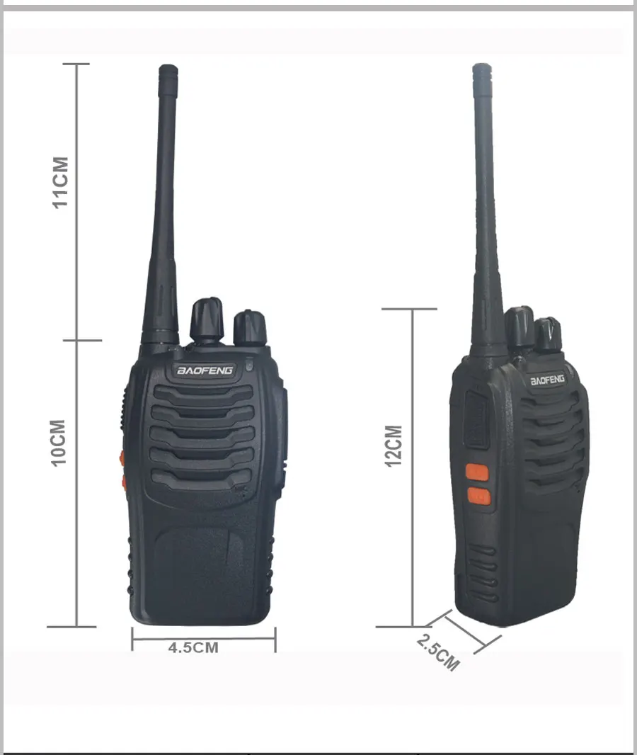 2 шт./компл. baofeng BF-888S Walkie Talkie Портативный радио UHF 400-470 мГц BF 888 S ФИО Comunicador передатчик трансивера