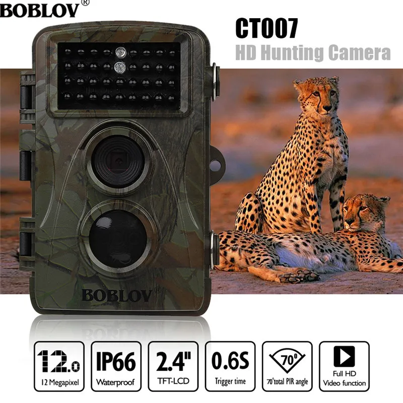 

BOBLOV CT007 HD 1080P 12MP Hunting Camera Scouting Trail Camera Game Wildlife IR LED Night PIR Motion Detection 0.6S TriggerTime