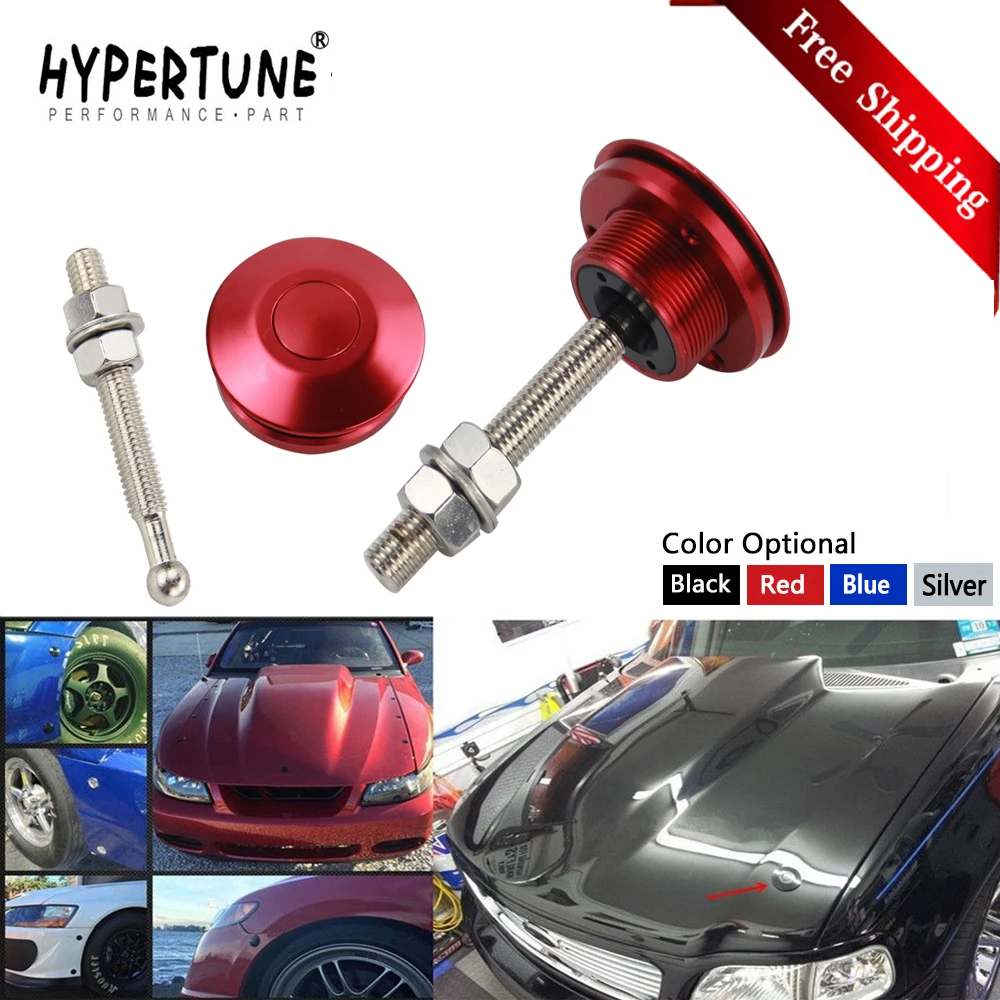 

Free Shipping Sport Universal Push Button Billet Hood Pins Lock Clip Kit Car Quick Latch New For FORD Mustang 4.6L V8 96-04 HP31
