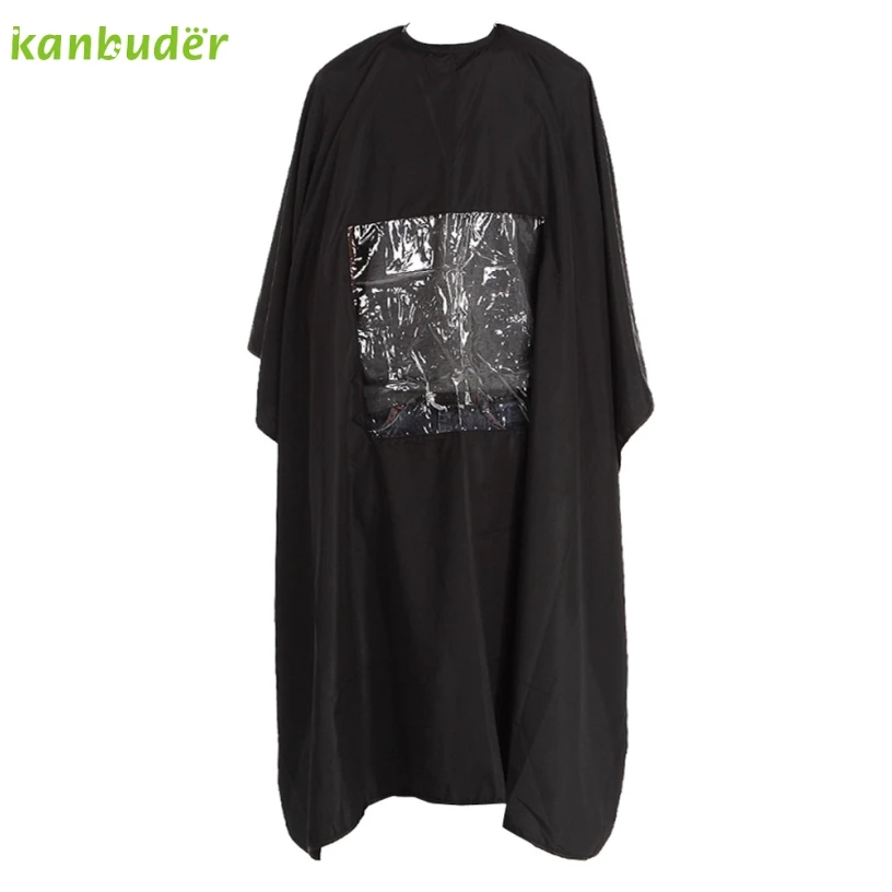 Kanbuder New Square transparent Black Cutting Hair Waterproof Cloth Salon Barber Gown Cape Hairdressing Hairdresser 1PC