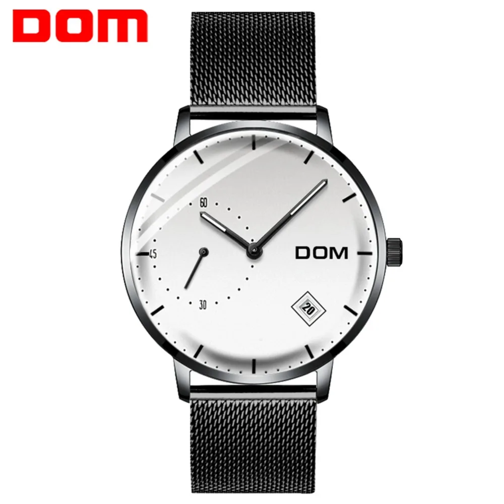 

DOM Luxury Men Quartz Watch Business Man Watch Fashion Casual Quartz Male Dress Clock Men Leather Wristwatch Reloj Hombre M-302