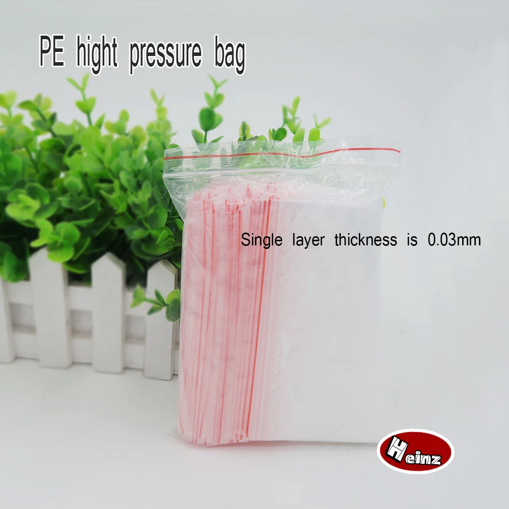 

100pcs/package 13*19cm Jewelry Ziplock Zip Zipped Lock Reclosable Plastic Poly Clear Bags