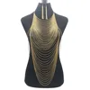 Luxury Fashion Shiny Sexy Body Belly  Gold Silver Color Full chain Body Chain Bra Slave Harness Necklace Tassel Waist Jewelry ► Photo 1/6