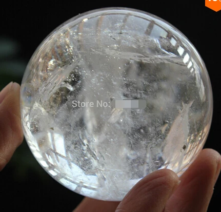 

free shipping One EASILY VISIBLE Bubble Enhydro Natural Quartz Crystal Sphere Ball