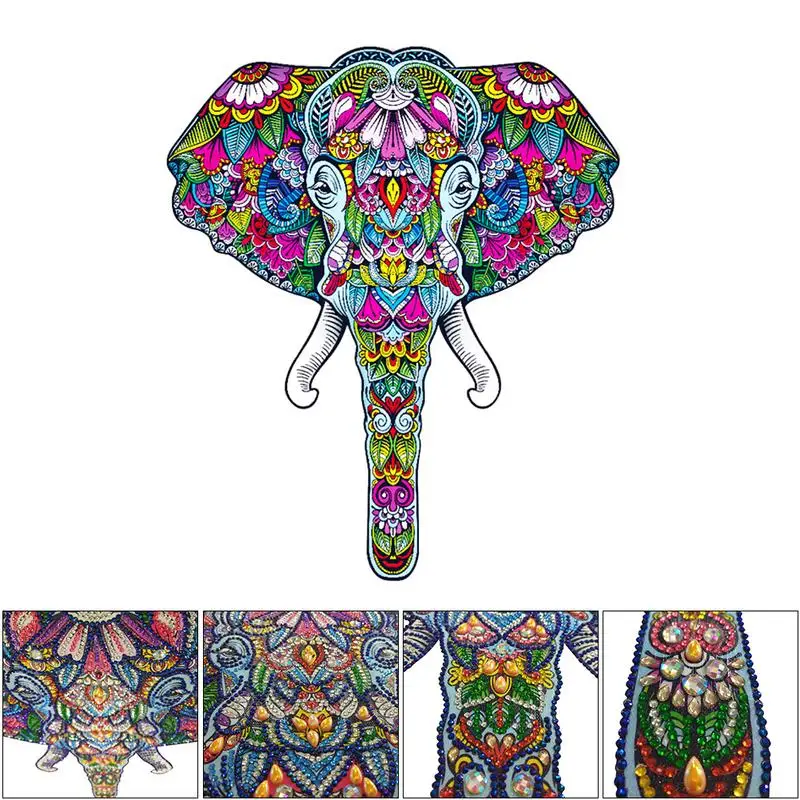 

30X40cm 5D Special-shaped Elephant Pattern Picture Full Diamonds Needlework Cross Stitch Embroidery DIY Mosaic Home Decorations