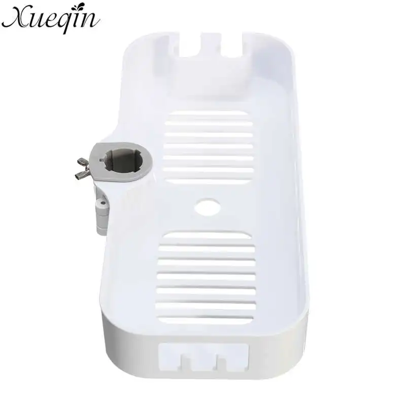 

Xueqin 1PC Shampoo Bath Towel Tray Shelf Shower Bathroom Storage Caddy Rack Organiser Holder with 1 Pole For Shower Head Holder