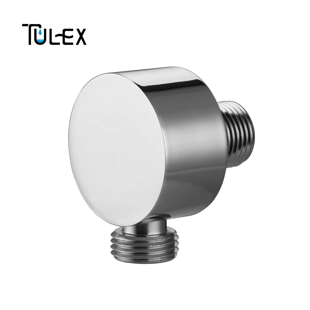 Online TULEX Dusche Kopf Stecker Dusche Zubehör Runde Bad B Wand Montiert Stecker Messing Körper Halterung für Bad