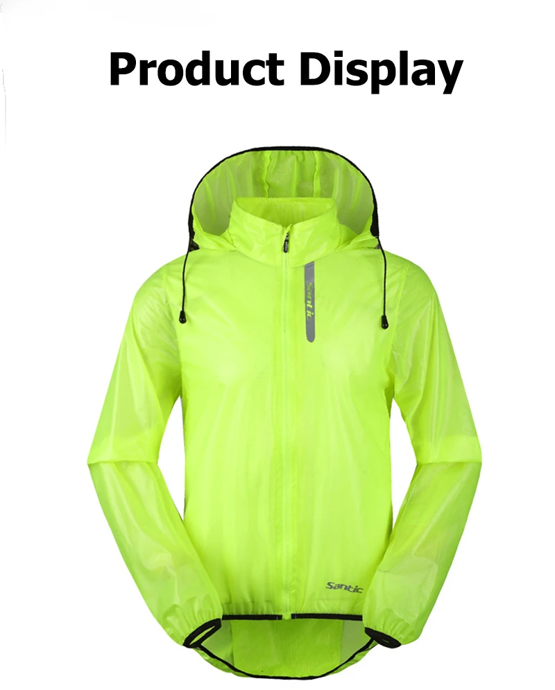 Santic Green Cycling Raincoat WindProof Jacket Men Waterproof Outdoor MTB Downhill Cycling Jersey Anti-pilling Cycling SK0026 (3)