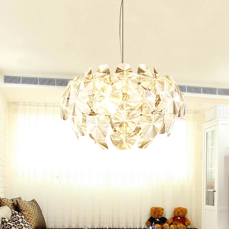 

Modern Led Chandelier Minimalist Crystal Cone Lamp Leaf Bedroom Light Dining Room Bar Restaurant Lighting Chandelier