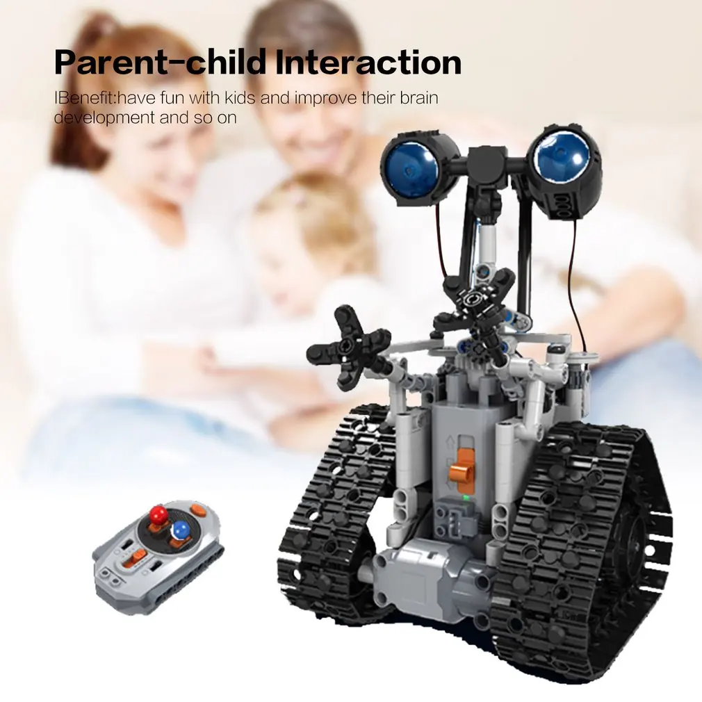 Winner 7112 2.4G Remote Control Intelligent Electric RC Robot Building Block DIY Unassembled Kit Toy For Kids Gift