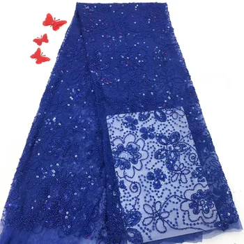 

African Lace Fabric 2018 high quality lace Sequined Cotton Cord Tulle Nigerian Tissu Mesh India Lace For Wedding Dress rf10-49