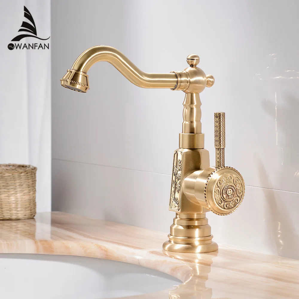 DSY Basin Faucet Bathroom Taps Copper Antique Washbasin Hot and Cold Mixed Basin Faucet Water Faucet Bathroom Taps