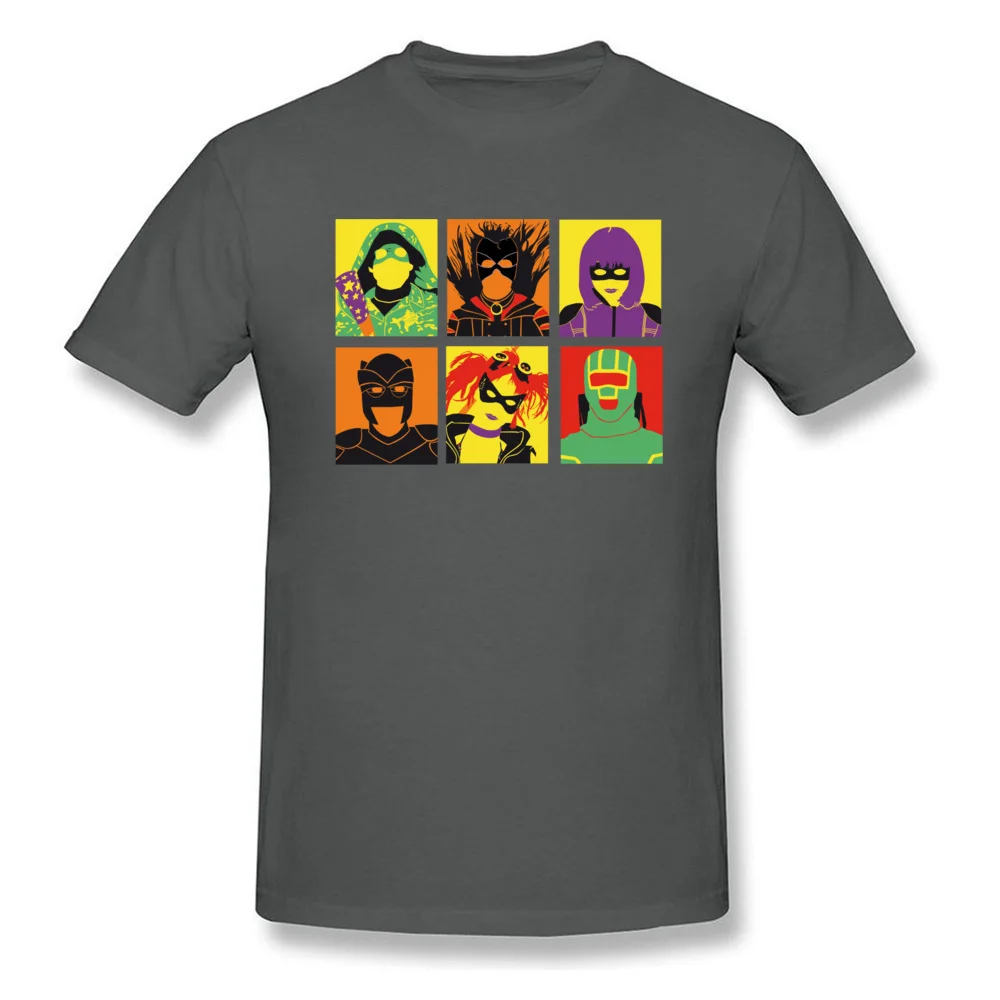 Faddish Kick Ass Pop Art Cool Short Sleeve Tshirts Mother Day O-Neck Pure Cotton T Shirt for Men Tee-Shirts Crazy Kick Ass Pop Art carbon